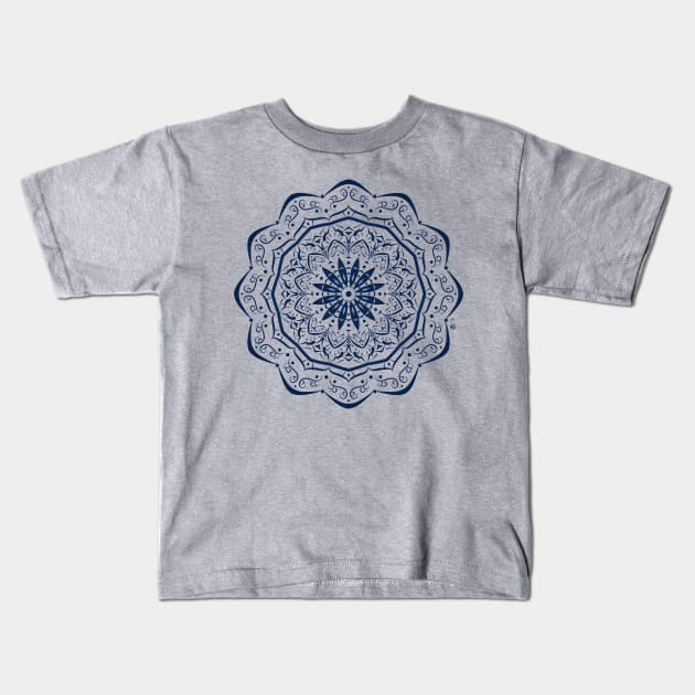 Blu mandala Kids T-Shirt by HagalArt